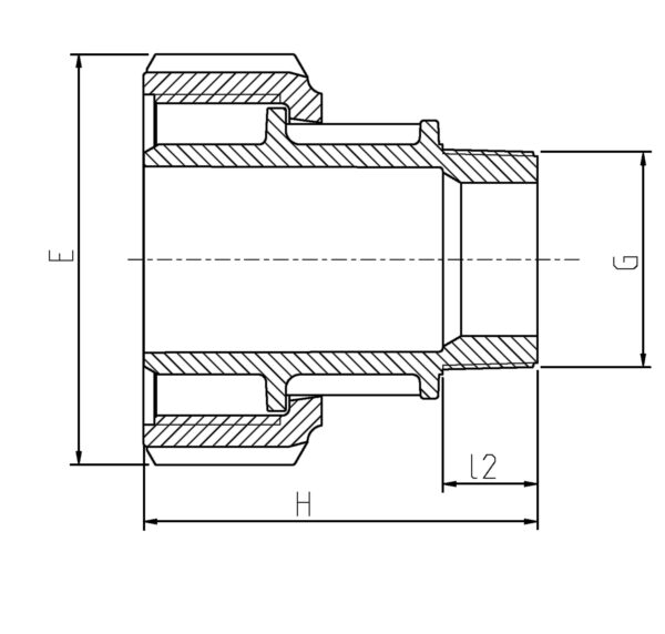 7225001 63mm X 2 ISO Mine Fitting HDPE Poly Metric Joiner