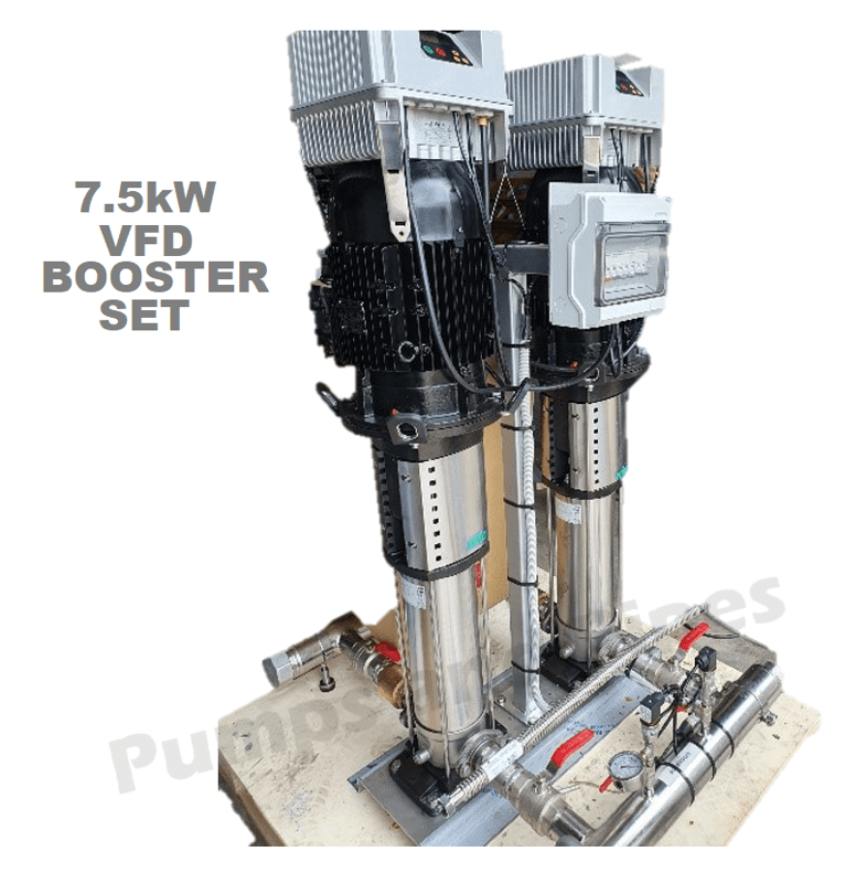 Dual 10.0 lps Potable Water VSD Booster system Pumps and Pipes