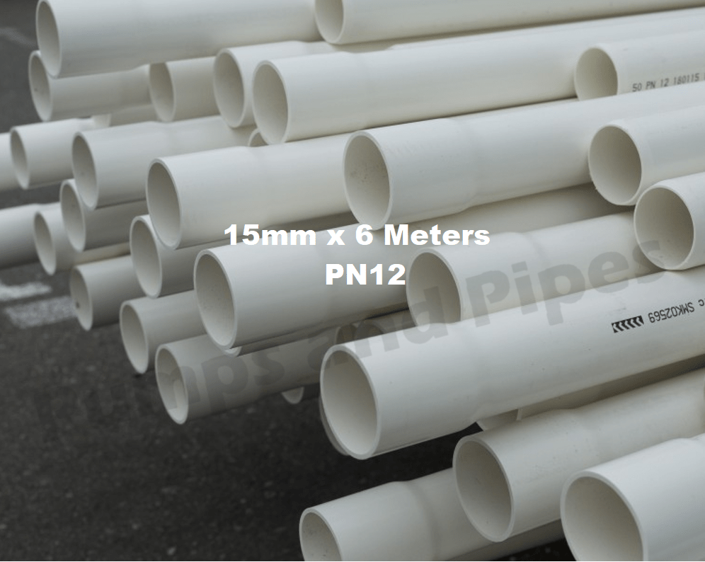 Pvc Pipe 15mm X 6 Meters Pn12 Solvent Weld Swj Pressure Pipe Pumps