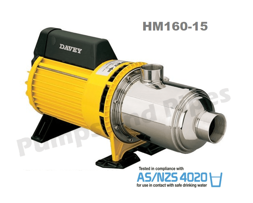 Davey HM16015/3 Three Phase 1.5kW SS Multistage Pump Pumps and Pipes