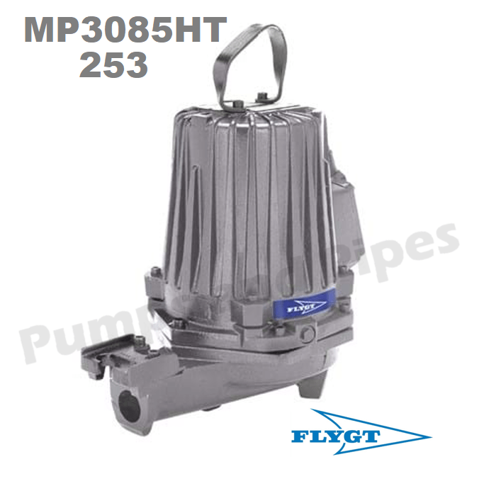 Flygt MP3085.172 HT253 Three Phase 2.4kW Guide Rail Mounted Sewage