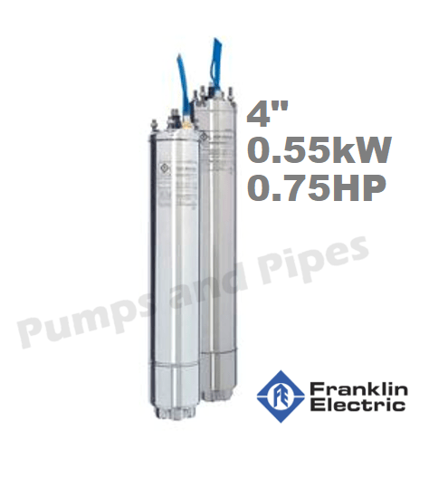 2 Wire 0.55 kW 4″ Single Phase Franklin Submersible Bore Pump Motor