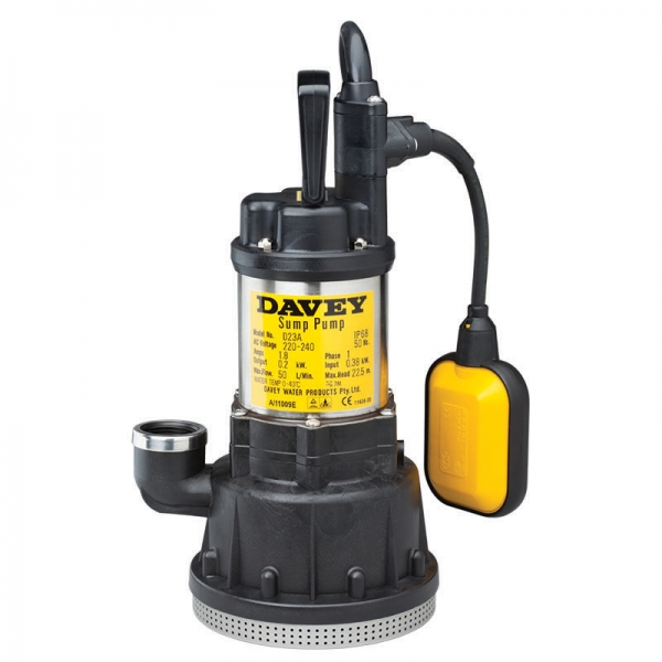 Davey D42A/B Single Phase Submersible Sump Pump 25mm FI BSP – $660 ...