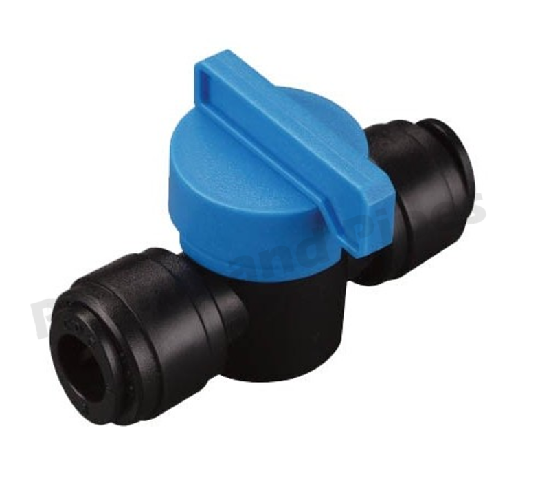 Push In Push Fit Metric Tube Ball Valve Fluidfit Black Pumps and Pipes