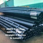 HDPE Poly Pipe SDR13.6 PN12 Straight 6 M