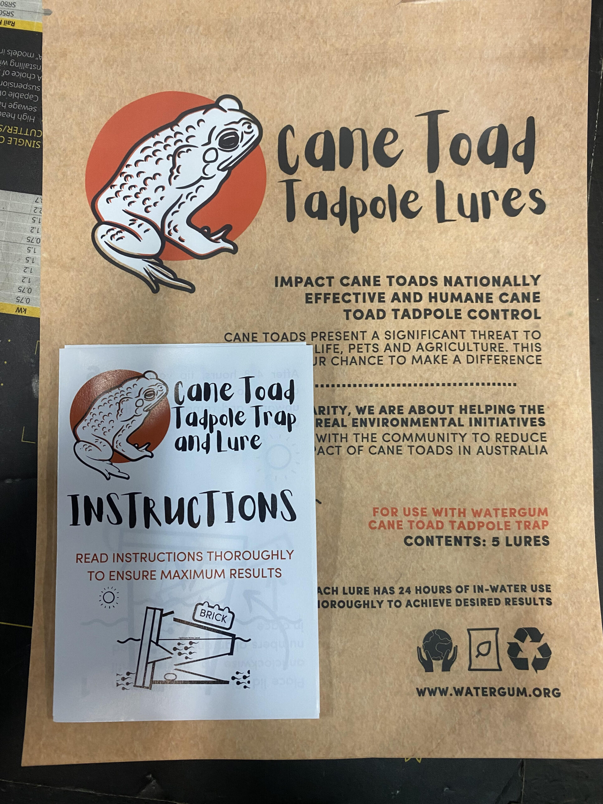 Cane Toad Tadpole Traps Have Arrived