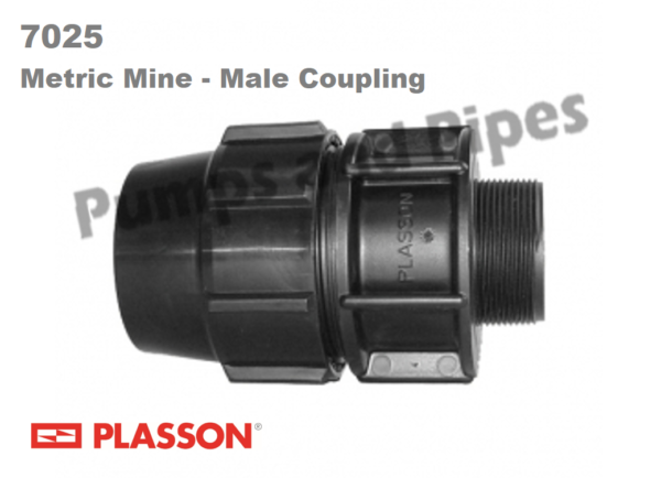 7325001 63mm X 2″ Mine Fitting Hdpe Poly Metric Joiner Shouldered Coupling Plasson 6932