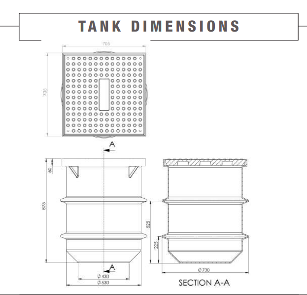 tank station tank dimensions
